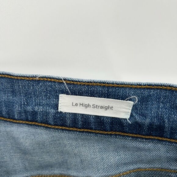 FRAME Women's Le High Rise Straight Leg Blue Denim Casual Jeans Size 28 - Picture 7 of 8